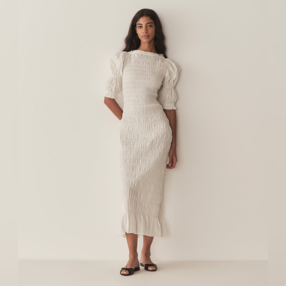 Doen White Cotton Raquella Dress